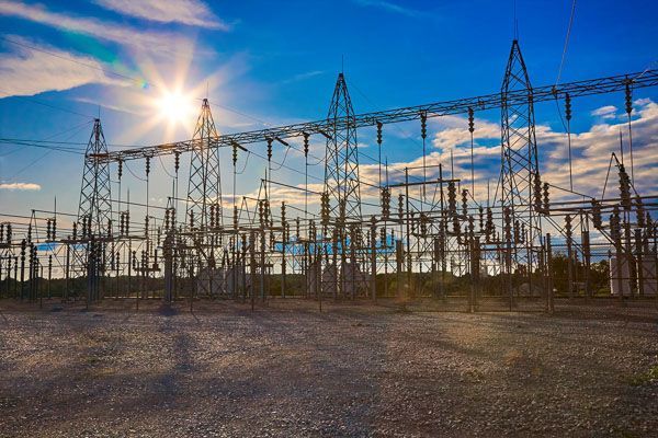 Electrical substation towers